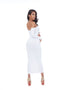 OFF-THE-SHOULDER FITTED DRESS