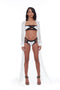 WHITE LONG SLEEVE ROBE