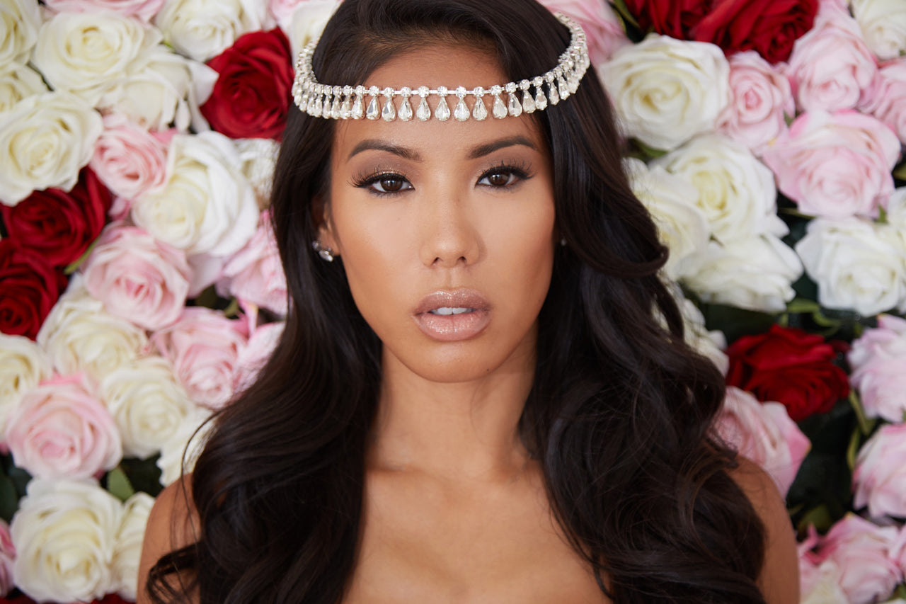 CRYSTAL TEARDROP HEADPIECE