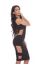 BLACK CUT-OUT DRESS