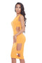 ORANGE CUT-OUT DRESS